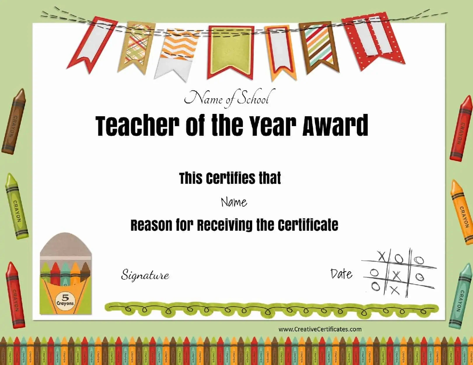 Free Certificate Of Appreciation For Teachers | Customize Online for FREE Printable Awards For Teachers