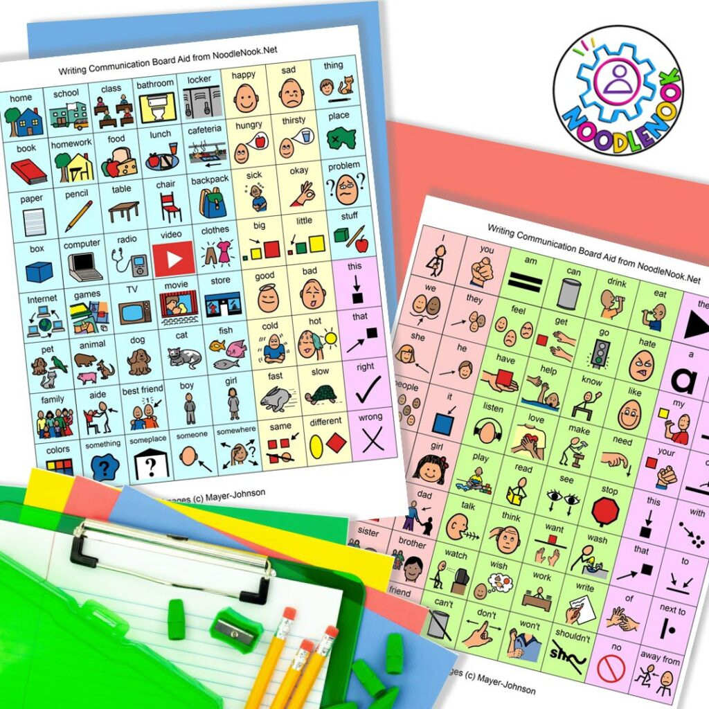 Free Communication Boards Autism | Noodle Nook throughout FREE Printable Autism Communication Cards