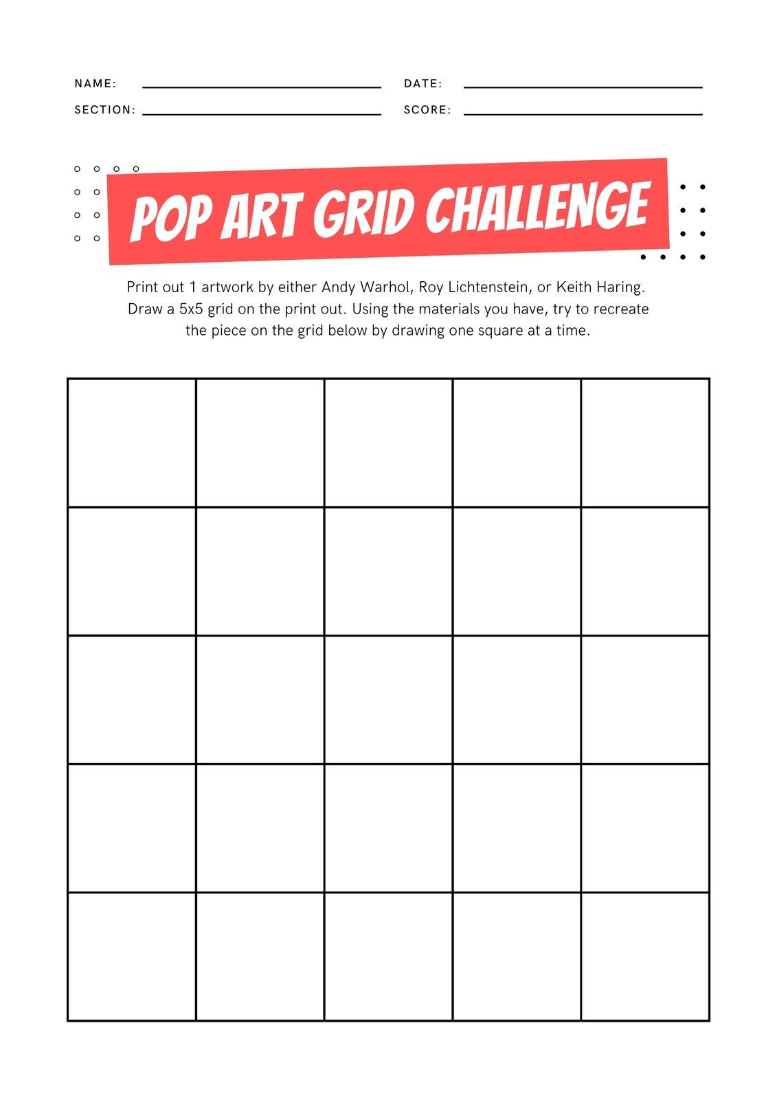 Free Custom Printable Art Worksheet Templates | Canva for FREE Printable Art Worksheets For Middle School