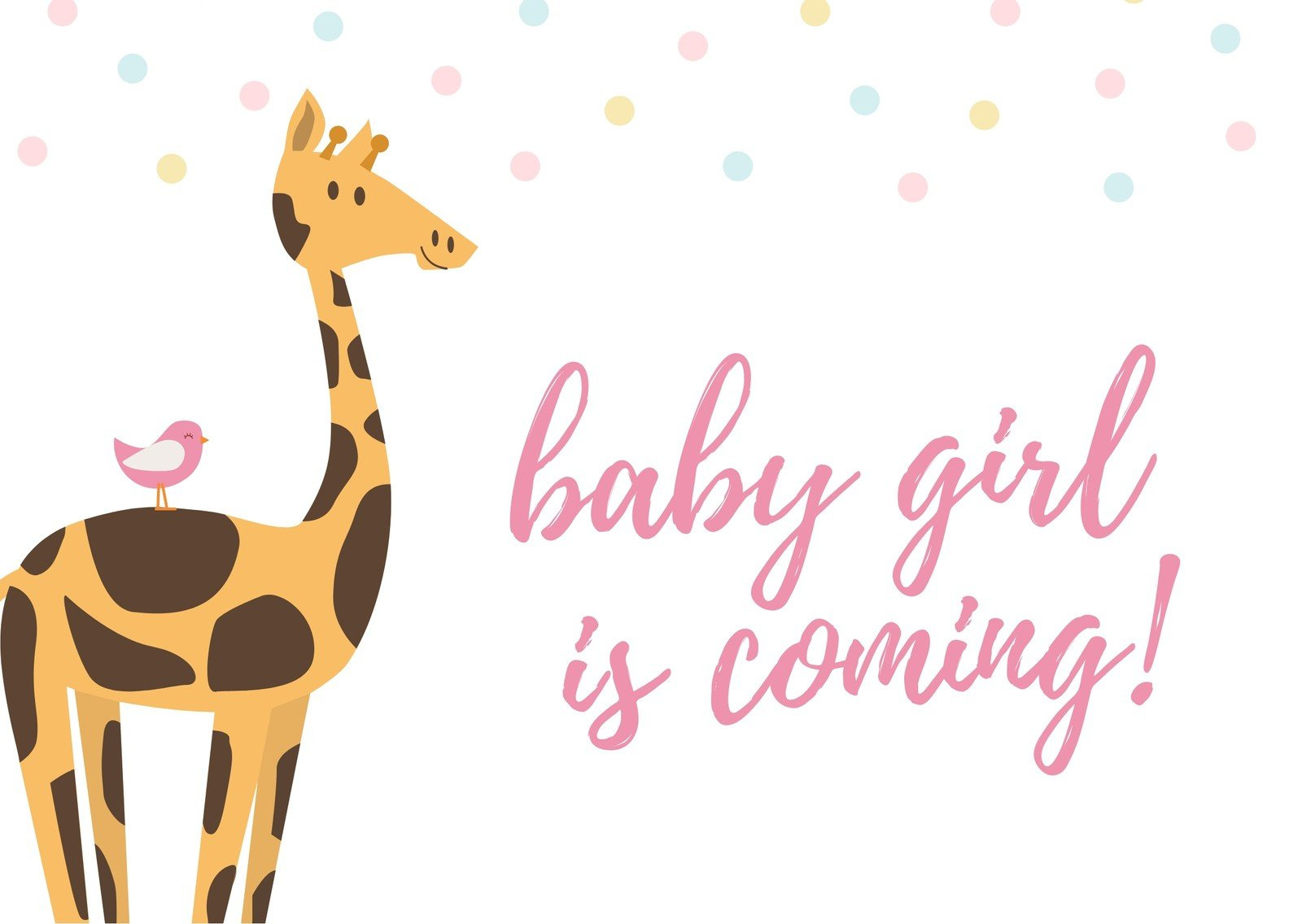 Free Custom Printable Baby Shower Card Templates | Canva intended for FREE Printable Baby Girl Cards
