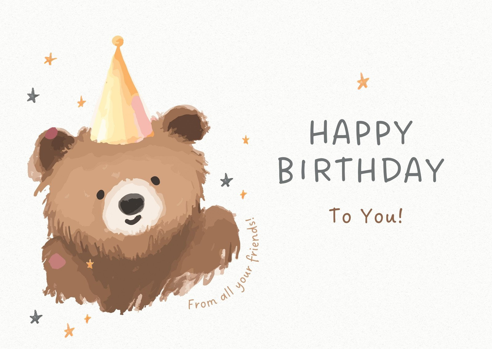 Free, Custom Printable Birthday Card Templates | Canva for FREE Printable Birthday Cards For Coworker
