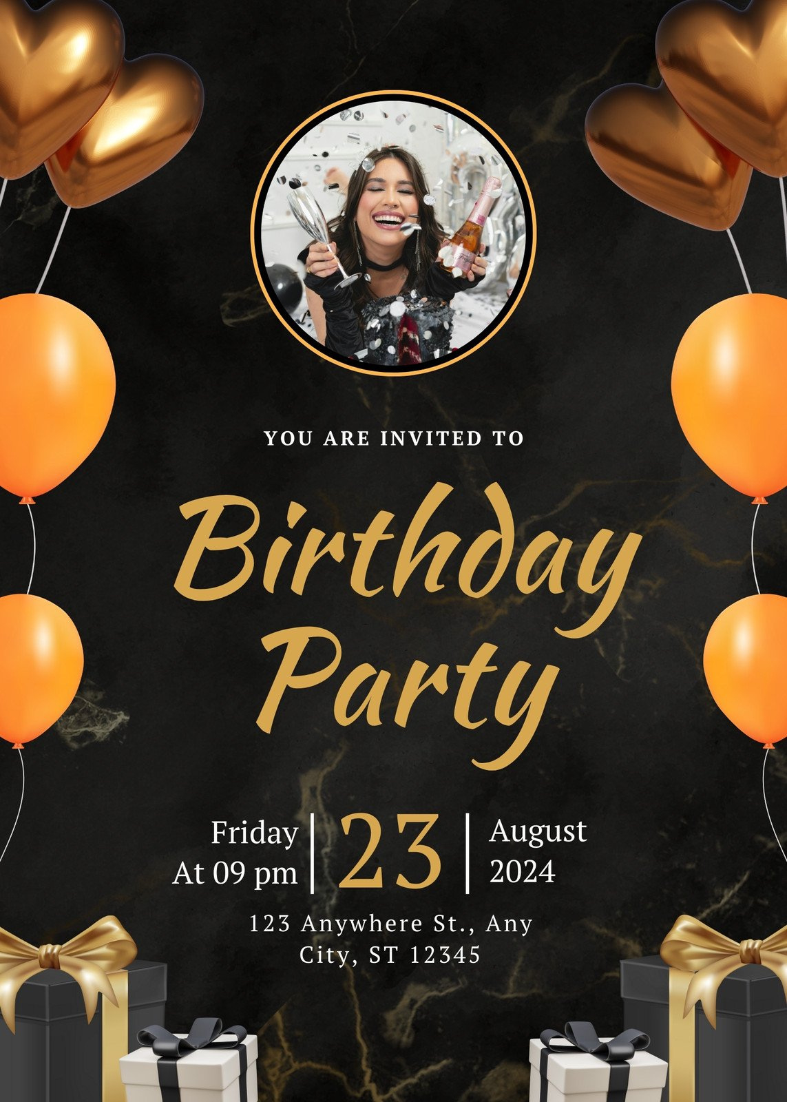 Free Custom Printable Birthday Flyer Templates | Canva within FREE Printable Birthday Poster Templates