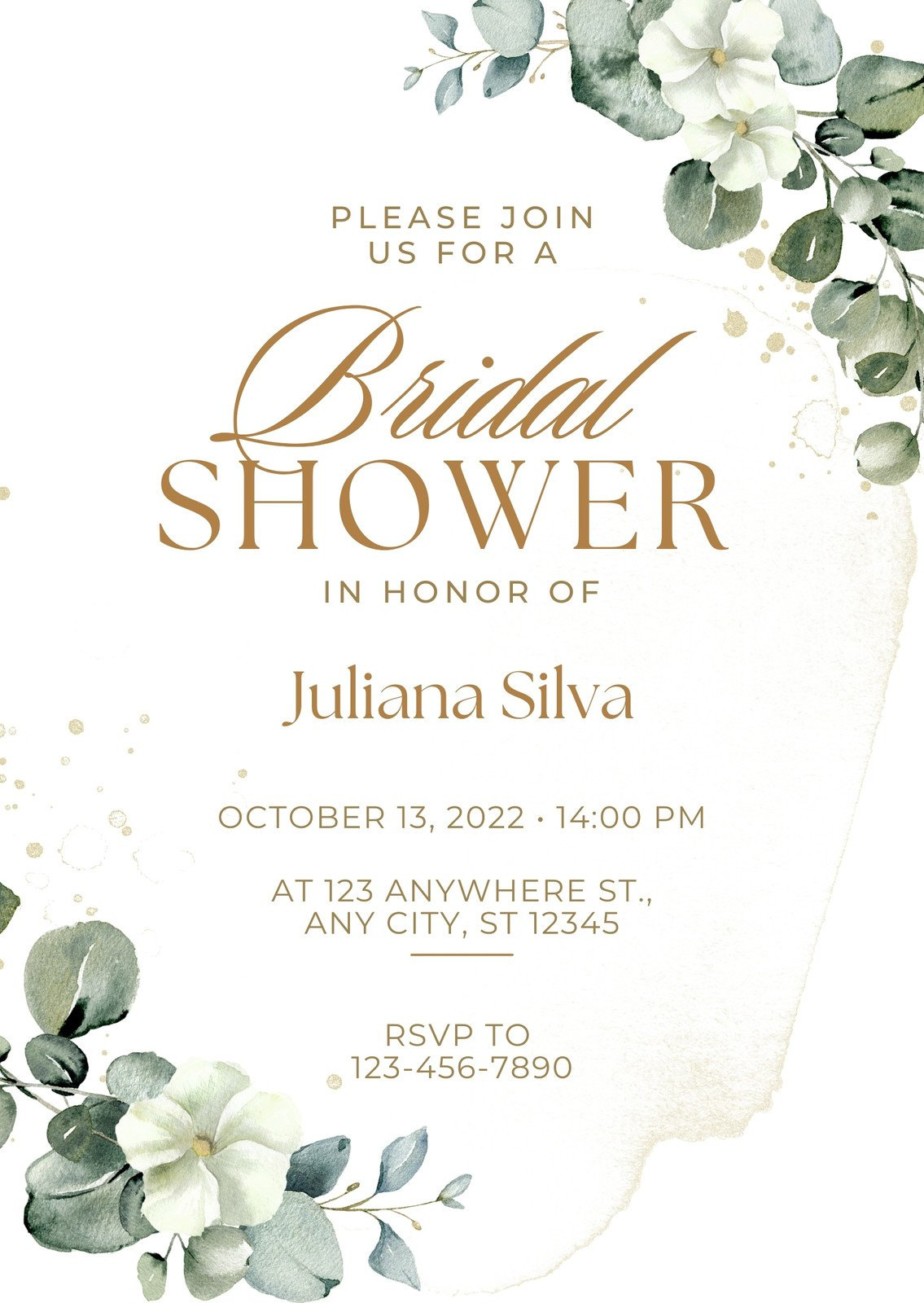 Free Custom Printable Bridal Shower Invitation Templates | Canva in Free Printable Bridal Shower Invitations Templates