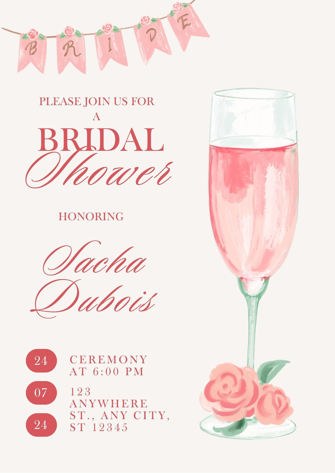 Free Custom Printable Bridal Shower Invitation Templates | Canva intended for FREE Printable Bridal Shower Gift Cards