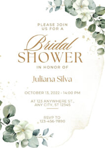 Free Custom Printable Bridal Shower Invitation Templates | Canva within FREE Printable Bridal Shower Invitation Templates