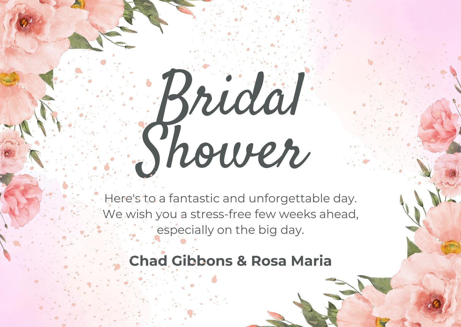 Free Custom Printable Bridal Shower Thank You Card Templates | Canva for FREE Printable Bridal Shower Gift Cards