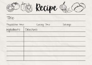 Free, Custom Printable Recipe Card Templates Online | Canva in FREE Printable Blank Recipe Cards