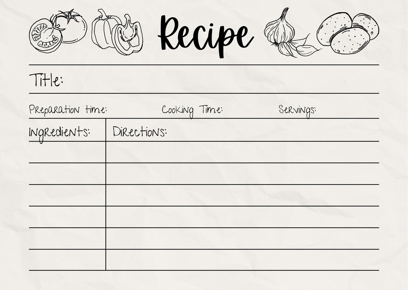Free, Custom Printable Recipe Card Templates Online | Canva with regard to Free Printable Blank Recipe Pages