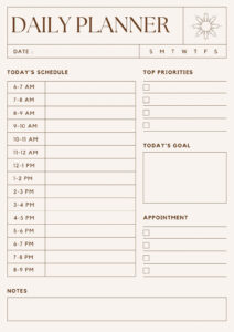 Free Daily Planner Templates To Customize | Canva throughout Free Printable Blank Daily Schedule