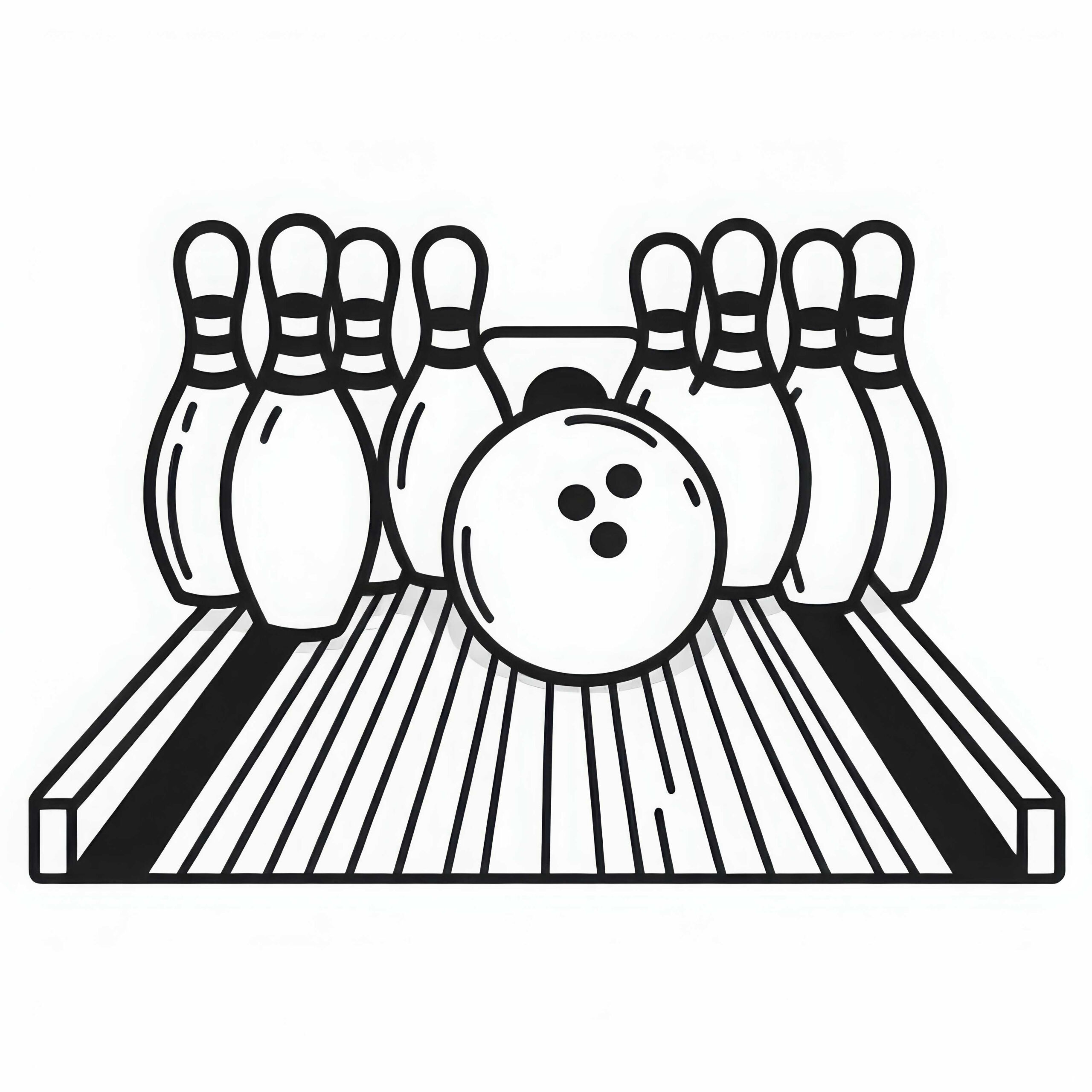 Free Downloadable Bowling Lane Coloring Page intended for Free Printable Bowling Pin Template
