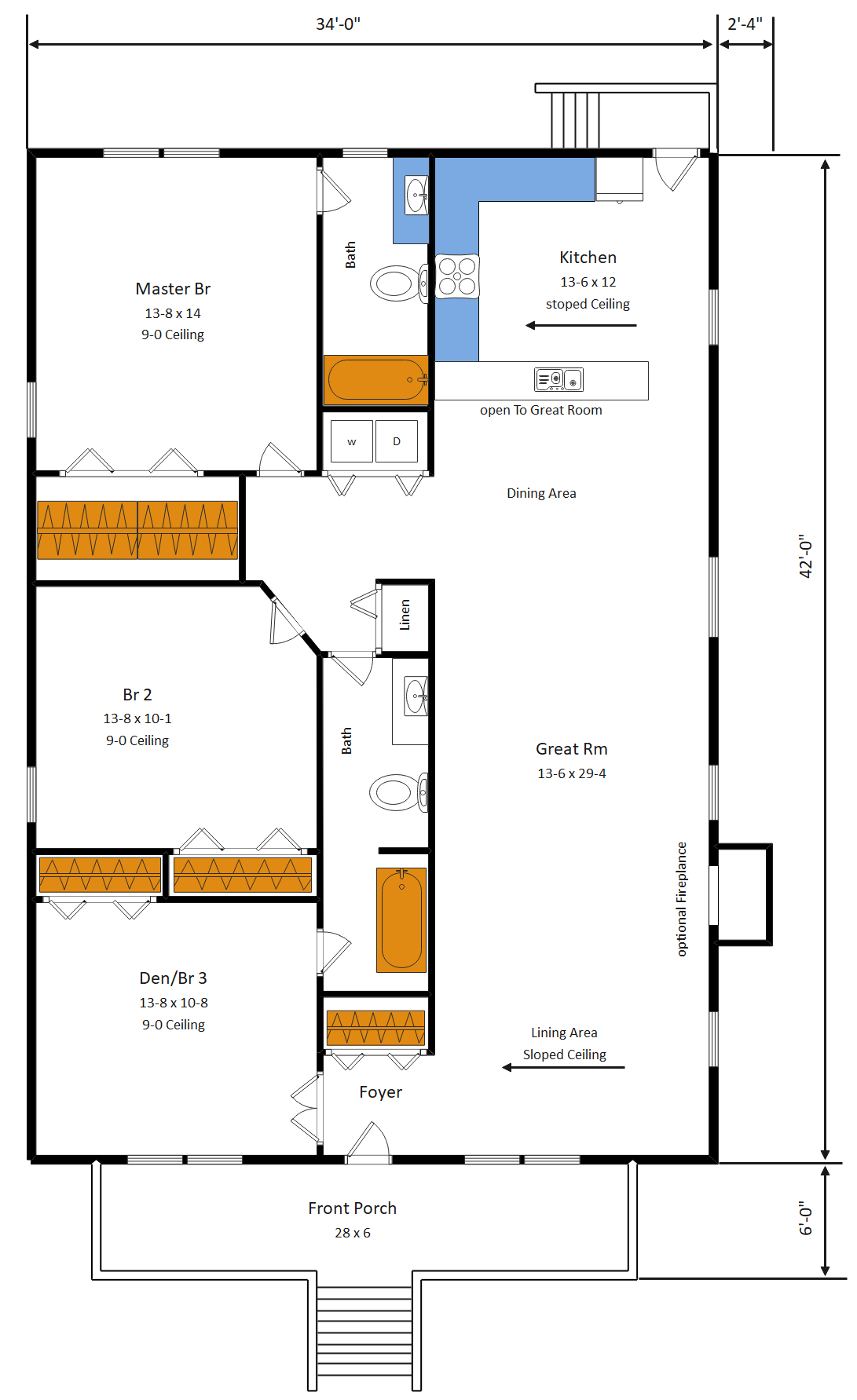 Free Editable House Plan Examples &amp;amp; Templates | Edrawmax throughout Free Printable Blueprints For Homes