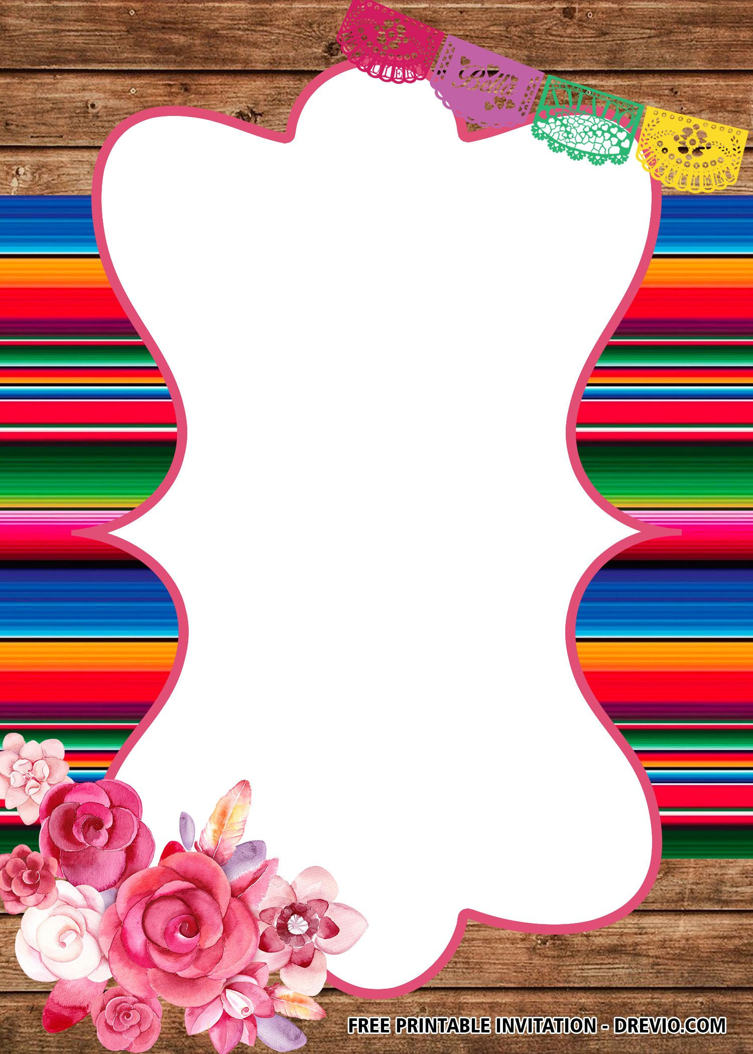 Free Fiesta Party Birthday Invitation Templates intended for Free Printable Blank Mexican Fiesta Invitations