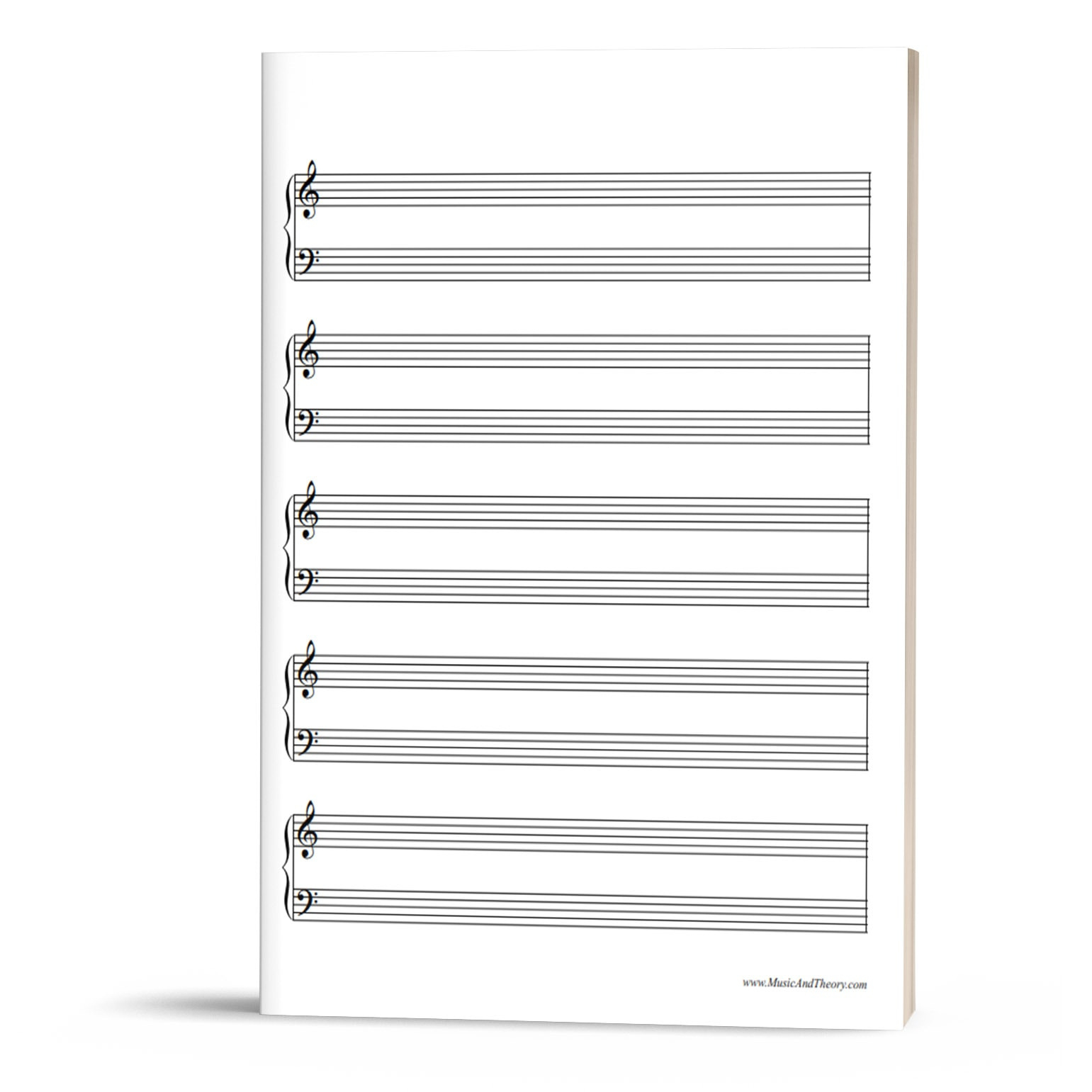 Free: Grand Staff Manuscript Paper (Music Staff Paper pertaining to Free Printable Blank Staff Paper