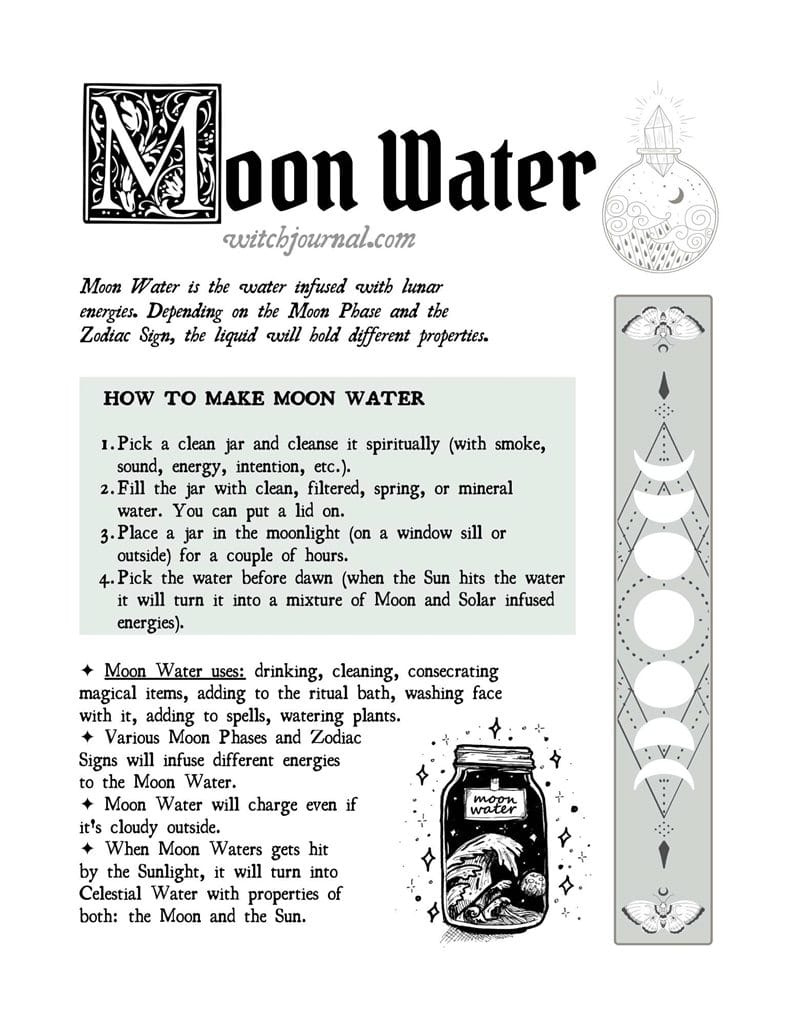 Free Grimoire Printable - Basic Magic Book Of Shadows Pages regarding FREE Printable Book of Shadows