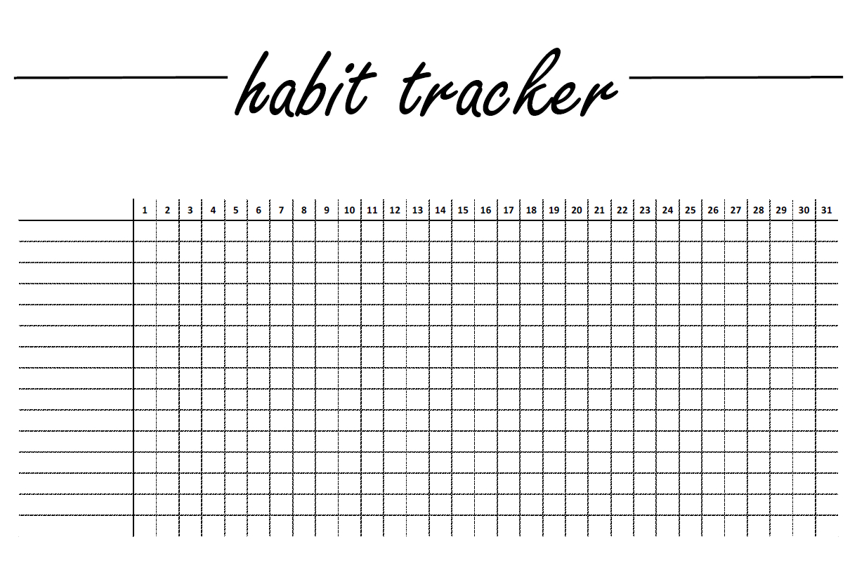 Free Habit Tracker Printable – 365 Days Of Dana with regard to Free Printable Bullet Journal Habit Tracker