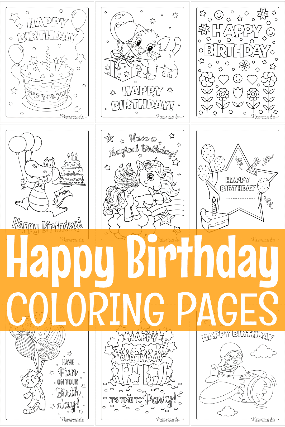 Free Happy Birthday Coloring Pages For Kids in FREE Printable Birthday Worksheet For Kindergarten