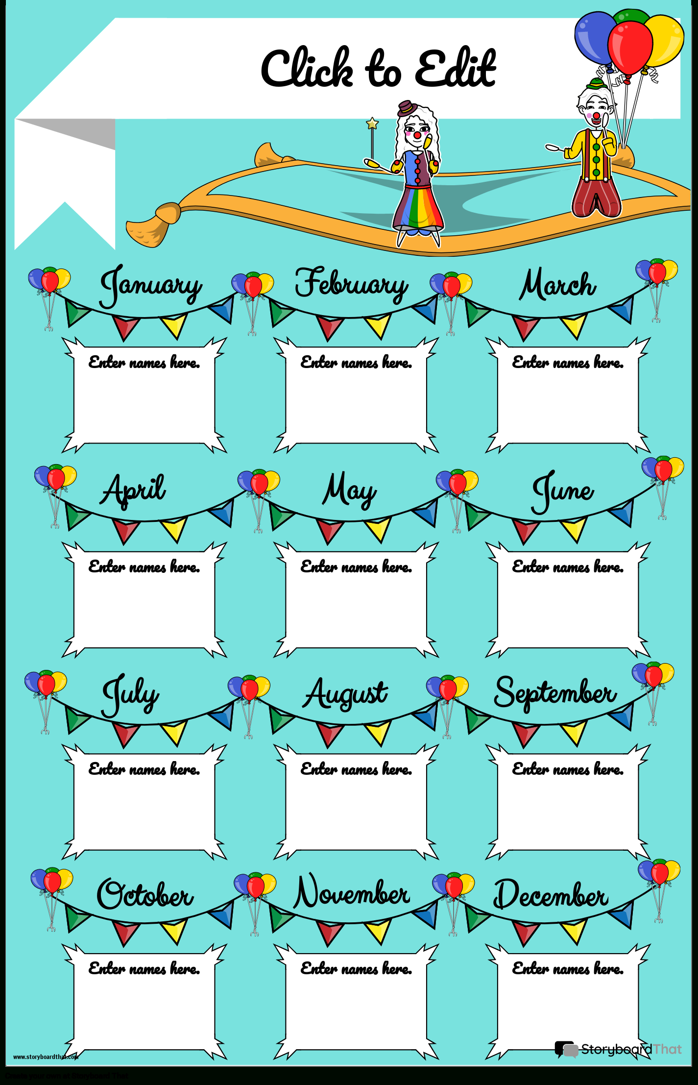 Free Happy Birthday Poster Templates | Storyboard That intended for FREE Printable Birthday Poster For Classroom