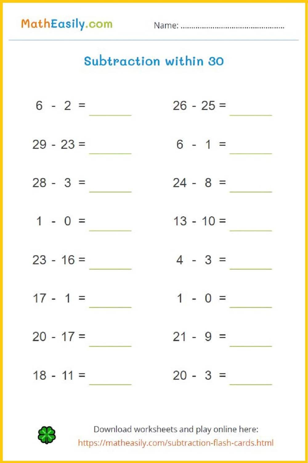 Free Math Worksheets | Auto Generated | With Answers intended for Free Printable Basic Math Worksheets