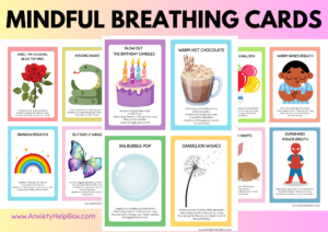 Free Mindful Breathing Cards For Children - Free Anxiety Tools And for FREE Printable Breathing Exercise Cards