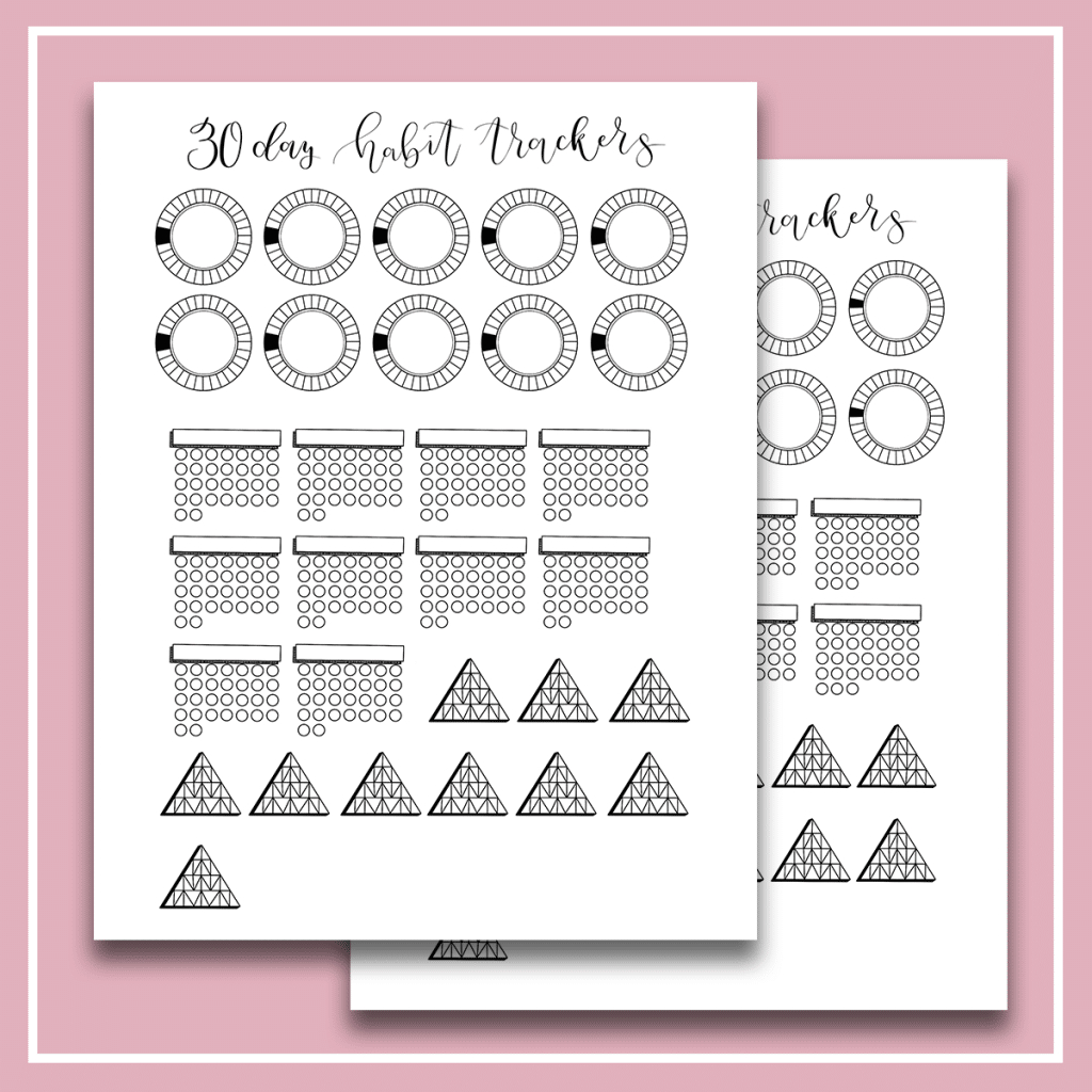 Free Mini Habit Tracker Printable For Your Bullet Journal ⋆ The pertaining to FREE Printable Bullet Journal Habit Tracker