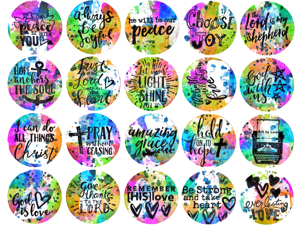 Free Neon Bible Journal Circle Sticker Printable - Splendiferossity throughout FREE Printable Bible Verse Stickers