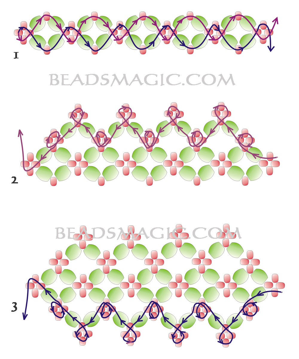 Free Pattern For Bracelet Provence | Beads Magic intended for FREE Printable Beaded Bracelet Patterns