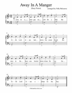 Free Piano Arrangement Sheet Music – Away In A Manger regarding FREE Printable Away In A Manger Piano Sheet Music