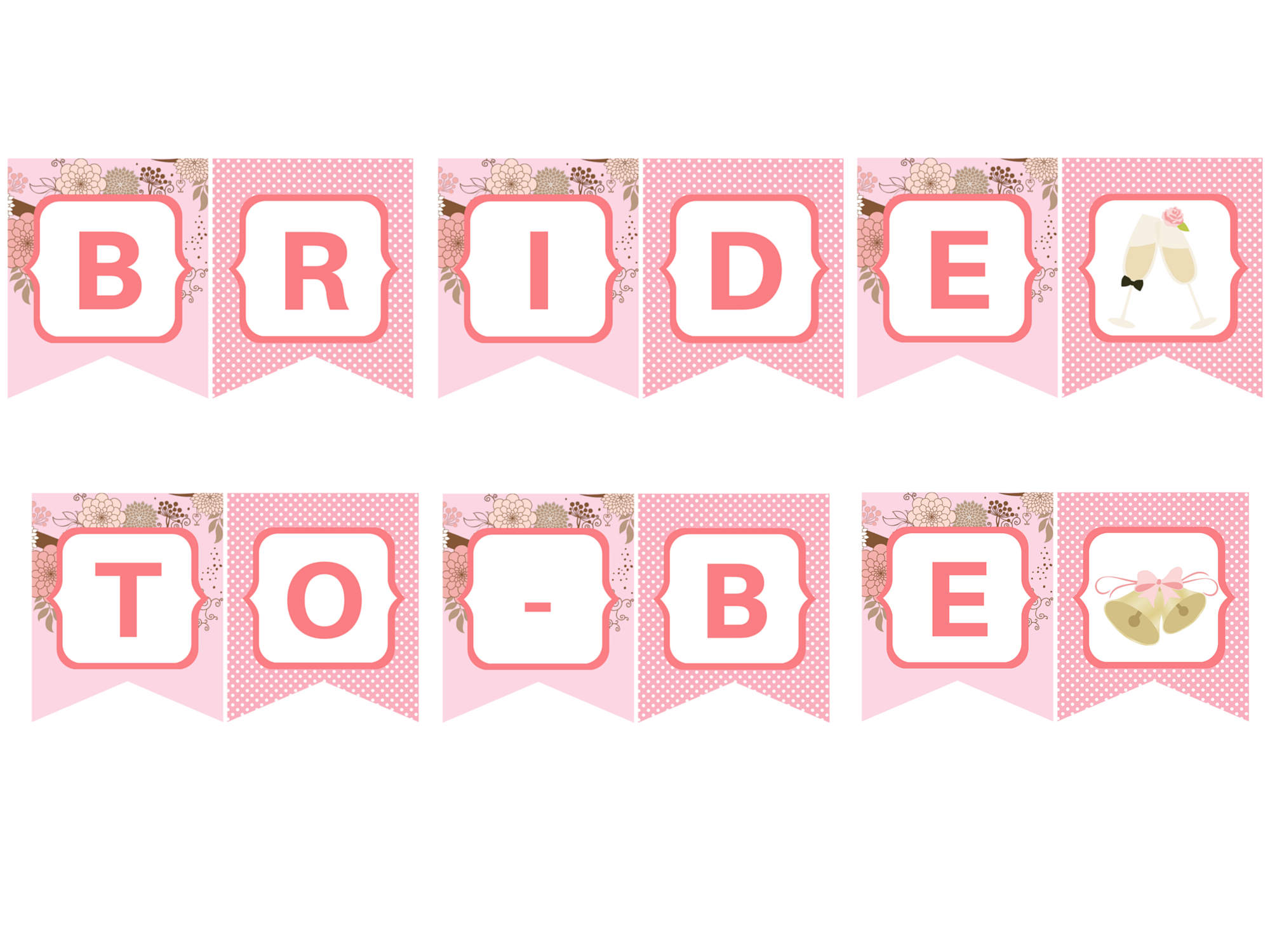 Free Pink Bride To Be Banner - Magical Printable with FREE Printable Bridal Shower Banner