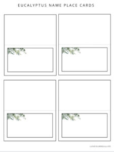 Free Place Card Printable Templates - For Any Occasion ⋆ Love Our intended for Free Printable Blank Place Cards