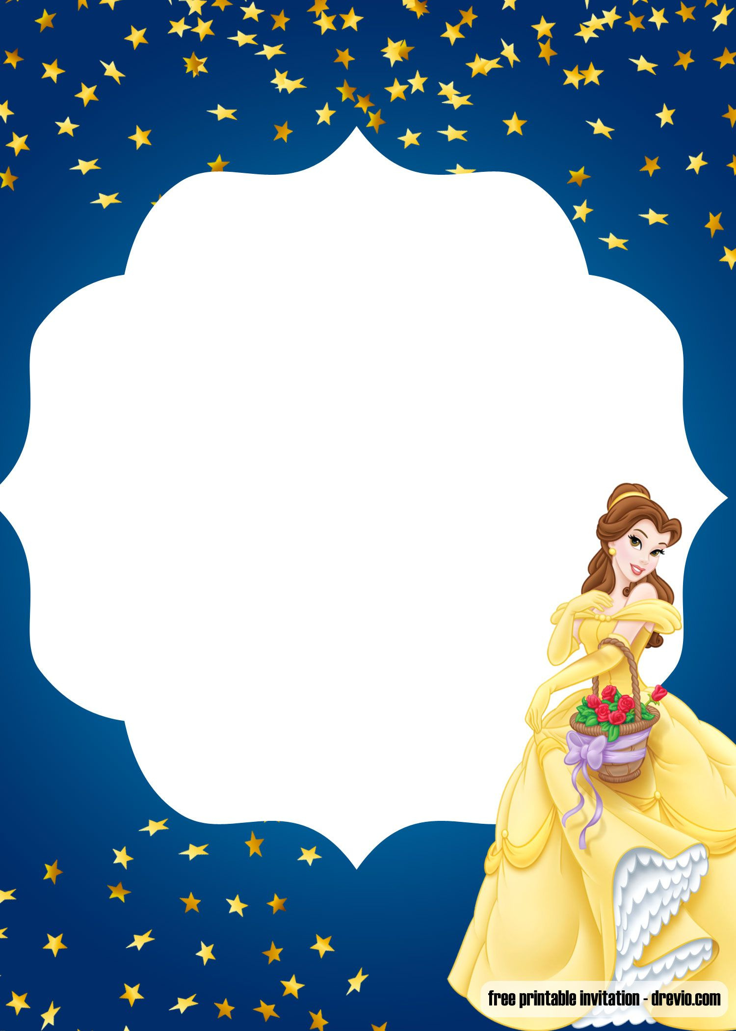 Free Princess Beauty And The Beast Invitation Templates for Free Printable Beauty And The Beast Invitations