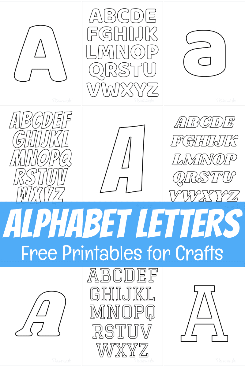 Free Printable Alphabet Letters For Crafts with Free Printable Bubble Letter Templates