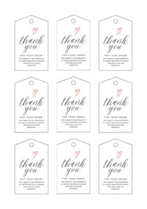 Free, Printable And Customizable Gift Tag Templates | Canva with Free Printable Bridal Shower Name Tags