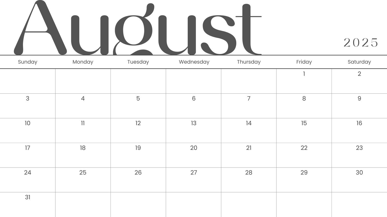 Free Printable August 2025 Calendar Templates | Canva with regard to Free Printable August 2025 Calendar