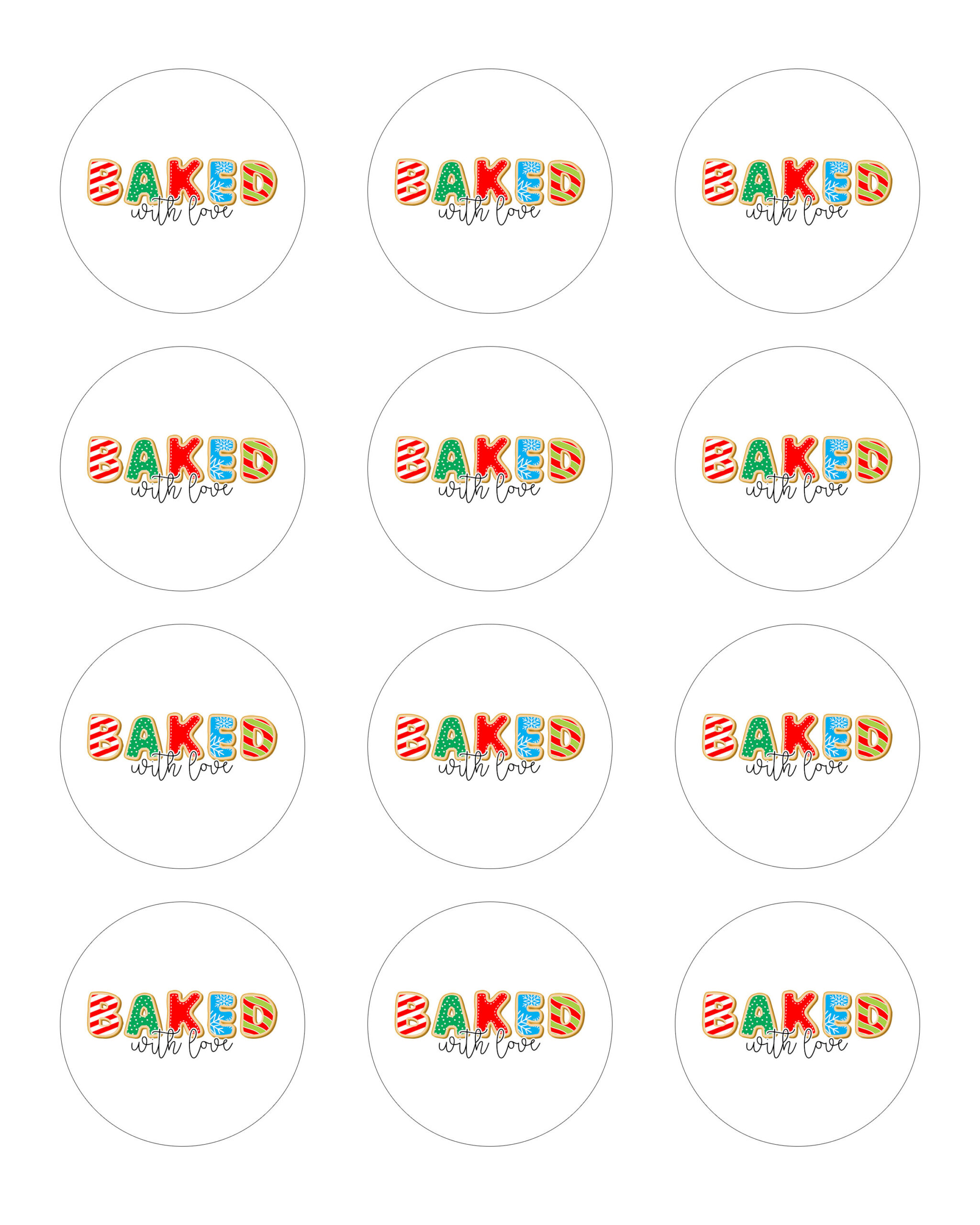 Free Printable Baked With Love Gift Tags - The Cottage Market for FREE Printable Baked with Love Tags