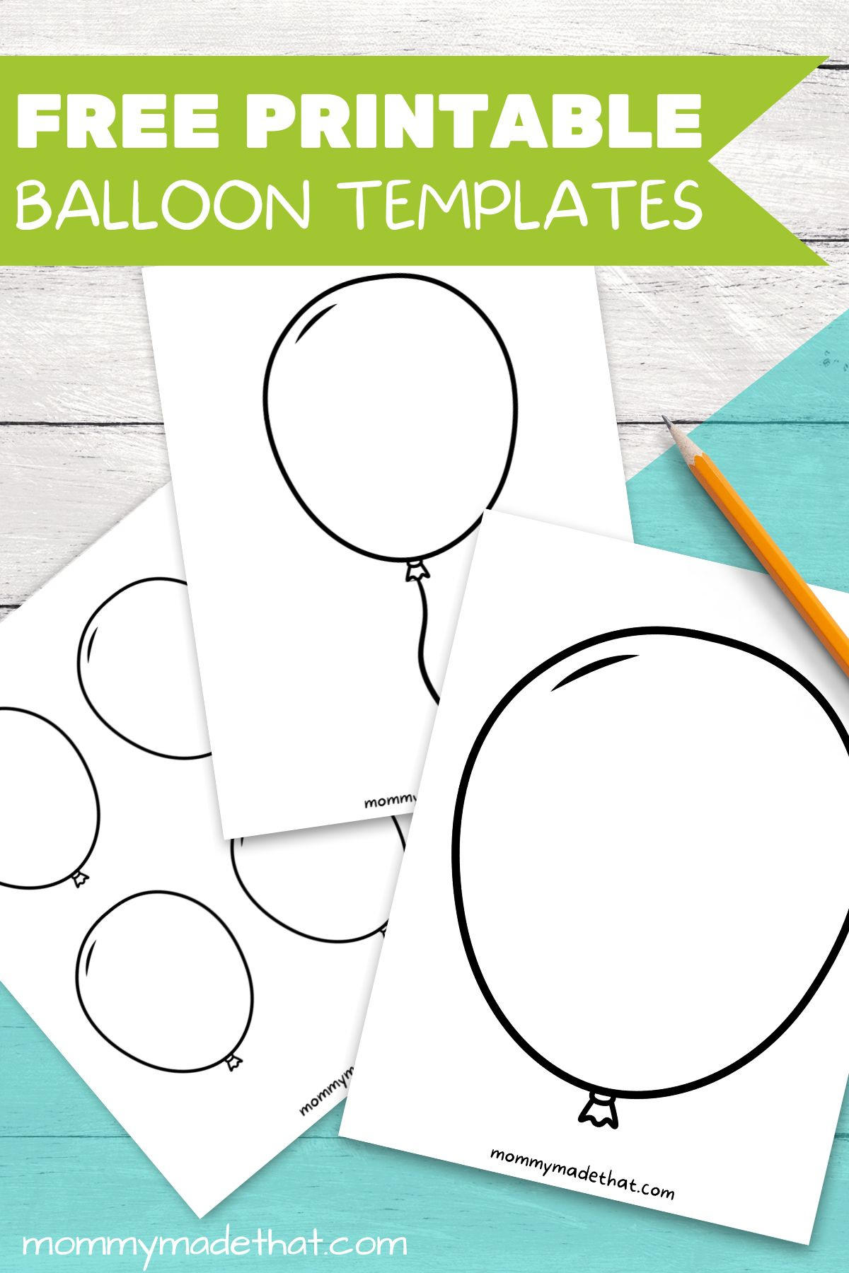 Free Printable Balloon Templates (Different Sizes!!) with Free Printable Balloon Sizer Template