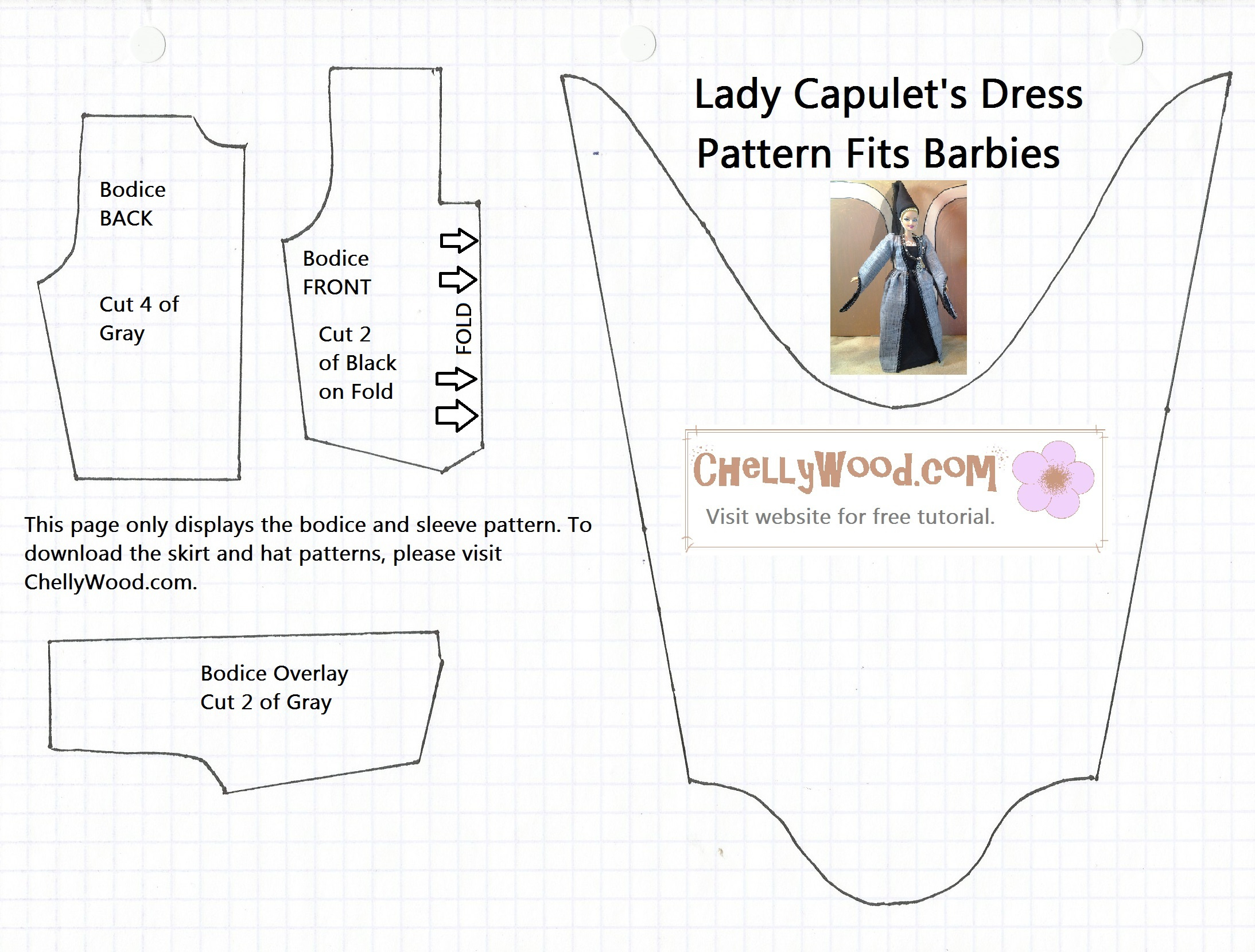 Free Printable Barbie Doll Clothes Patterns - Free Doll Clothes regarding Free Printable Barbie Doll Patterns