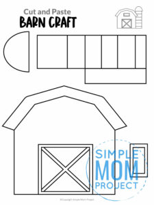 Free Printable Barn Craft Template - Simple Mom Project intended for FREE Printable Barn Crafts For Preschoolers