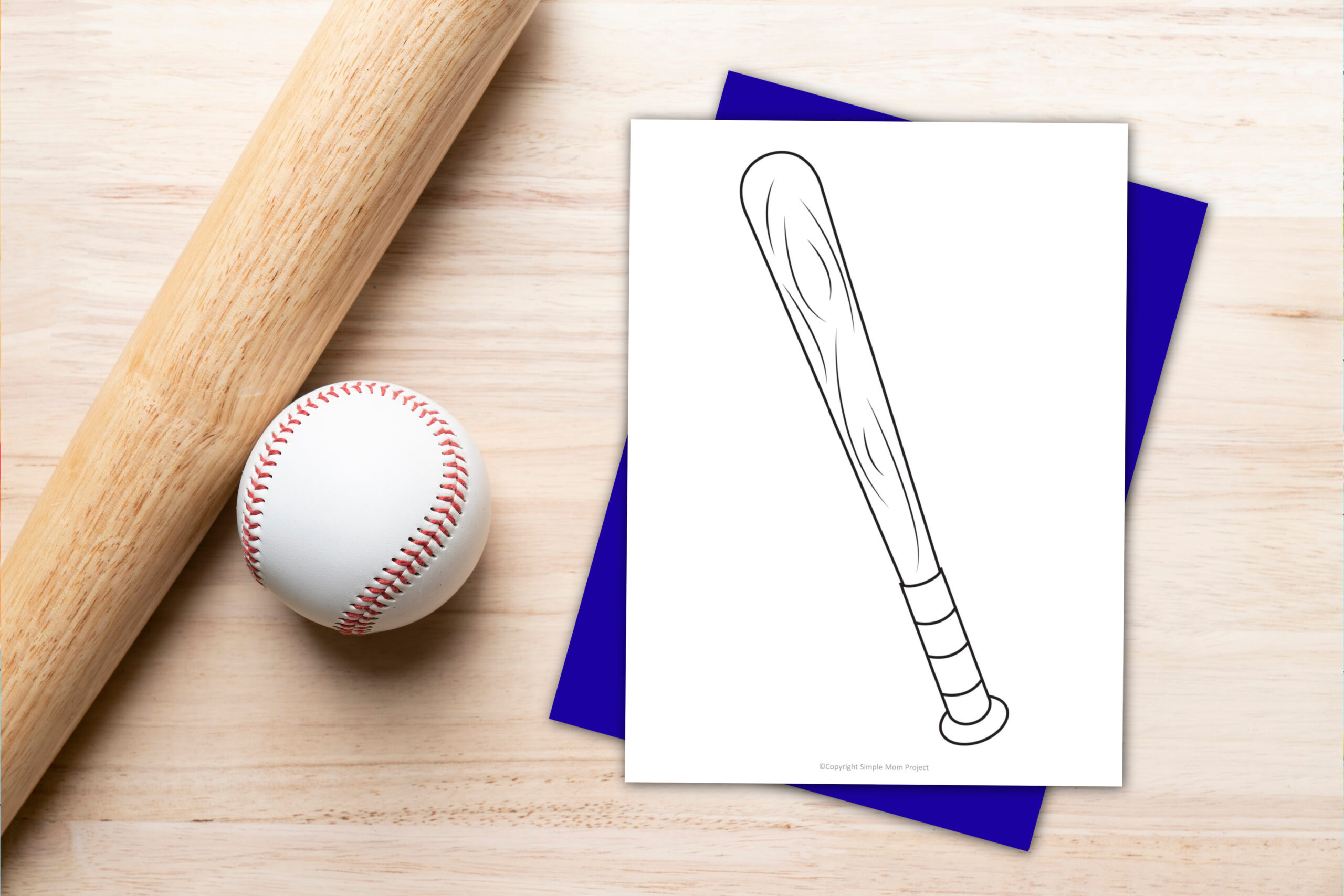 Free Printable Baseball Bat Template - Simple Mom Project for FREE Printable Baseball Bat Template