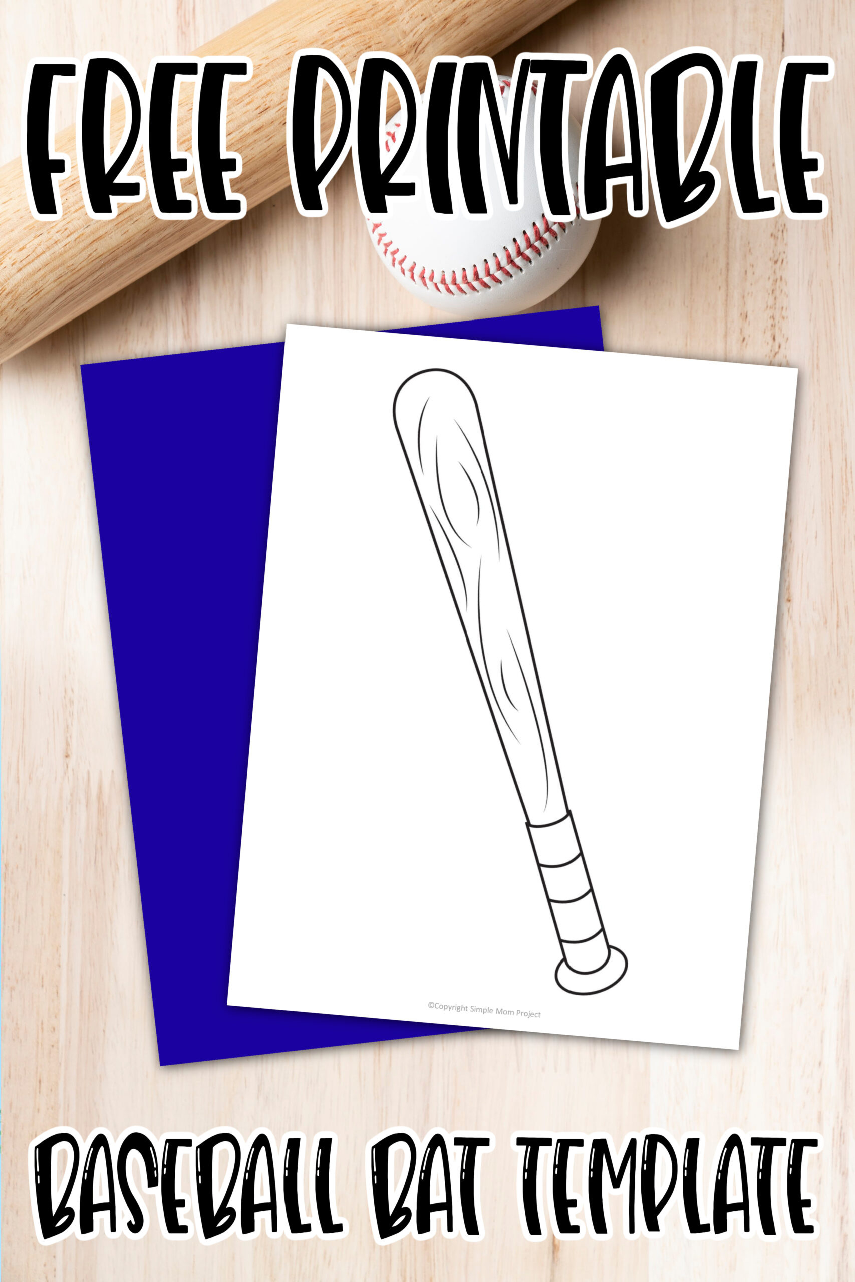 Free Printable Baseball Bat Template - Simple Mom Project with Free Printable Baseball Bat Template