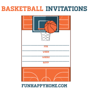 Free Printable Basketball Themed Party Invitations - Fun Happy Home inside FREE Printable Basketball Birthday Invitations