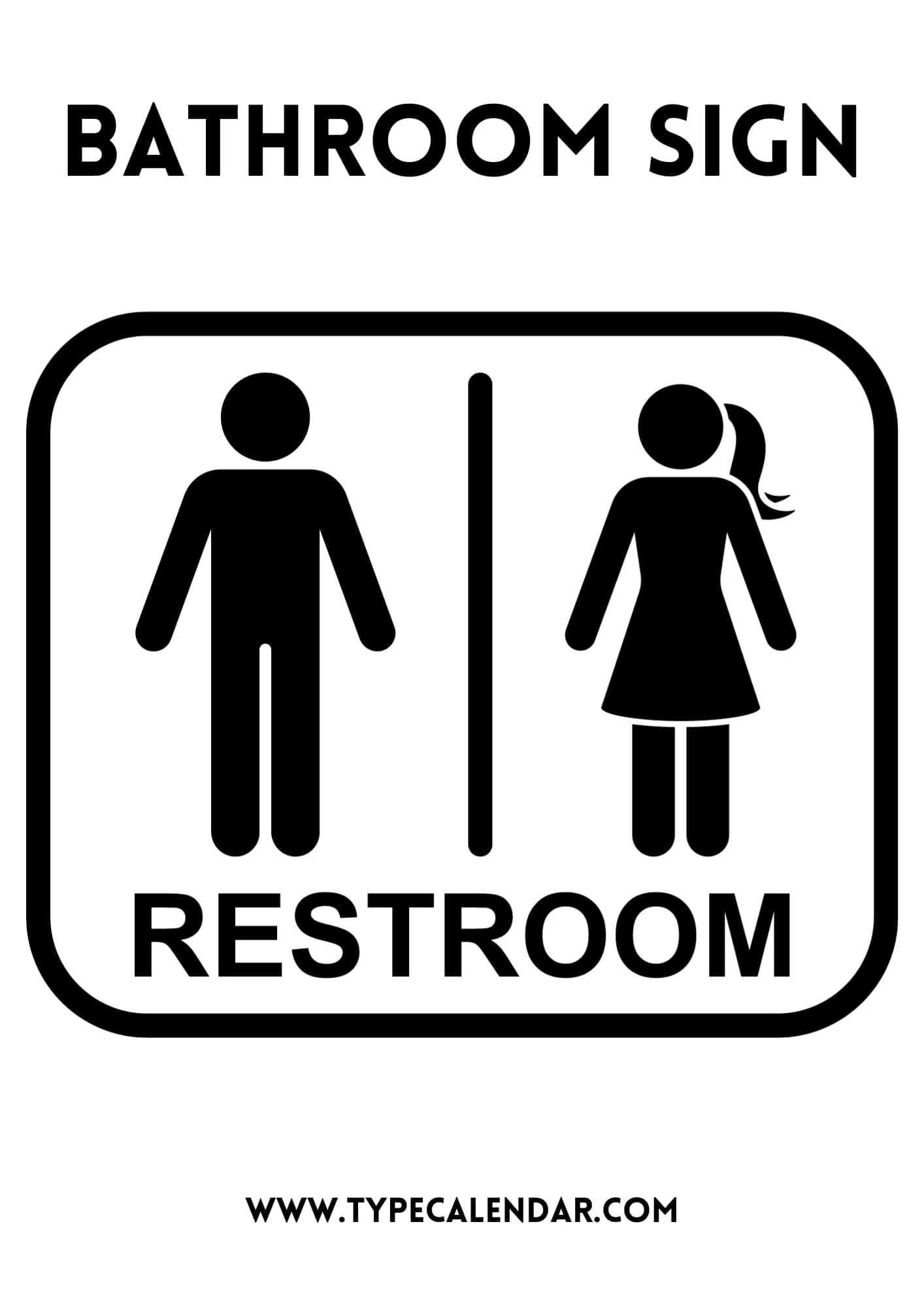 Free Printable Bathroom Sign Templates [Pdf] Toilet Sheet with Free Printable Bathroom Signs Printable