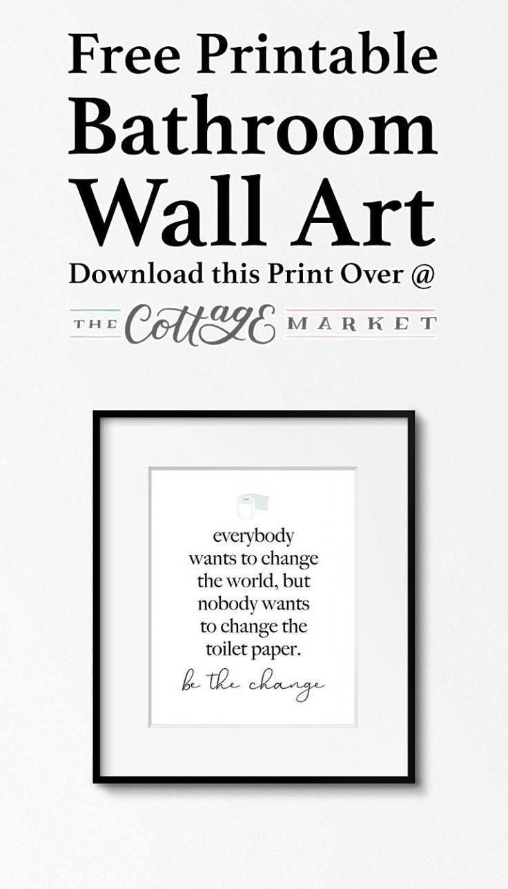Free Printable Bathroom Wall Art | Bathroom Art, Toilet Paper Art in FREE Printable Bathroom Wall Decor