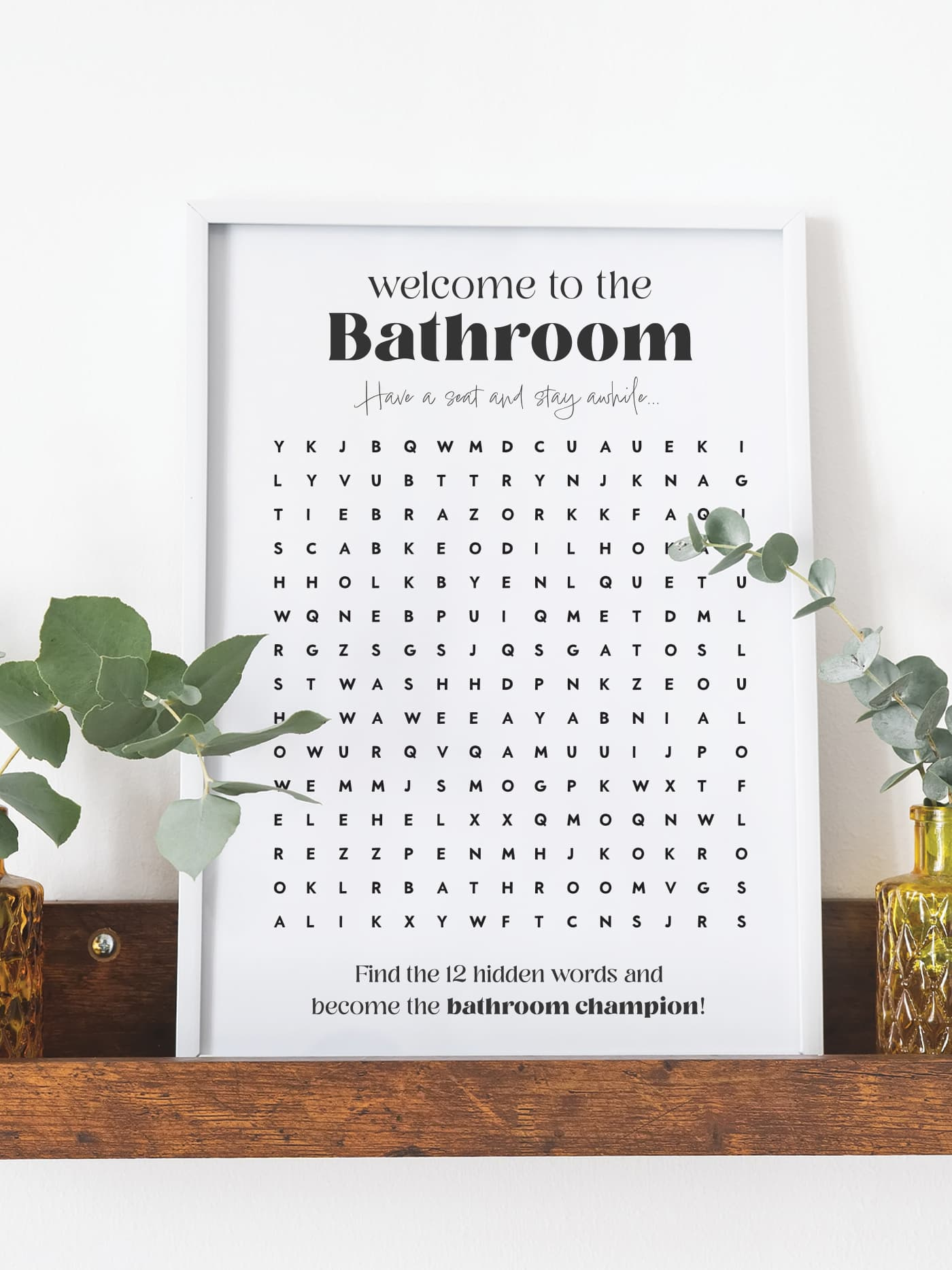 Free Printable Bathroom Word Search - Favorite Printables with regard to FREE Printable Bathroom Word Search