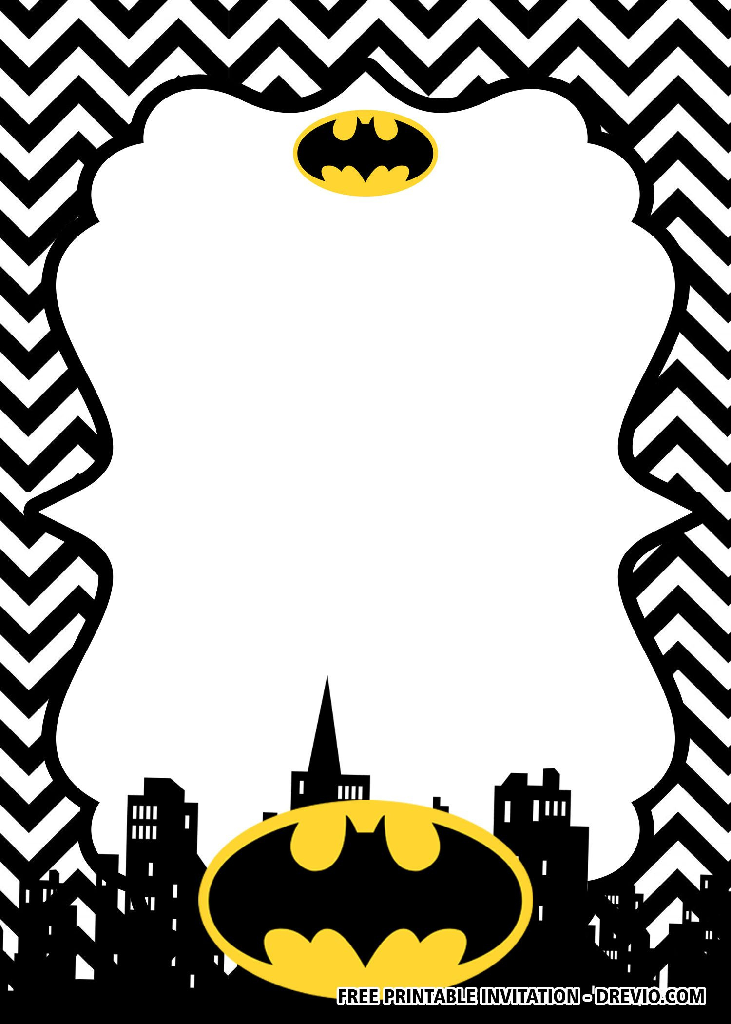 Free Printable Batman Birthday Invitation Templates for FREE Printable Batman Birthday Cards