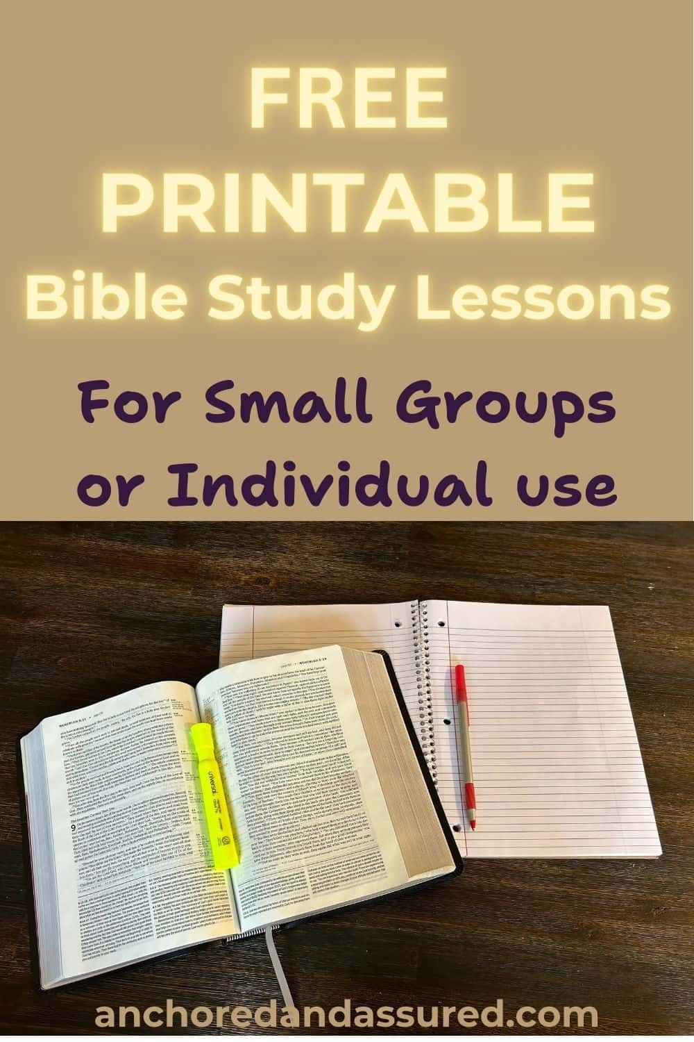Free Printable Bible Study Lessons For Small Groups - Anchored And pertaining to FREE Printable Bible Studies For Small Groups