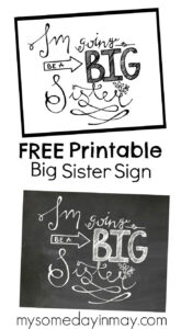Free Printable Big Sister Sign intended for FREE Printable Big Sister Sign