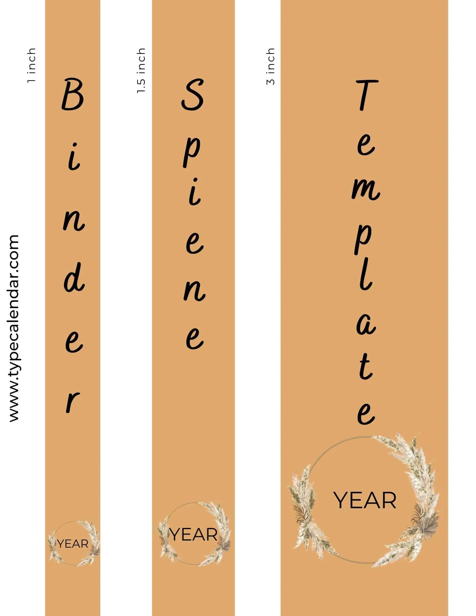 Free Printable Binder Spine Insert Templates [1, 2, 3 Inch] Label with FREE Printable Binder Spine Labels