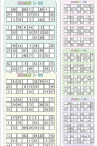 Free Printable Bingo Cards 1-90 [Pdf Included] for Free Printable Bingo Cards 1 90