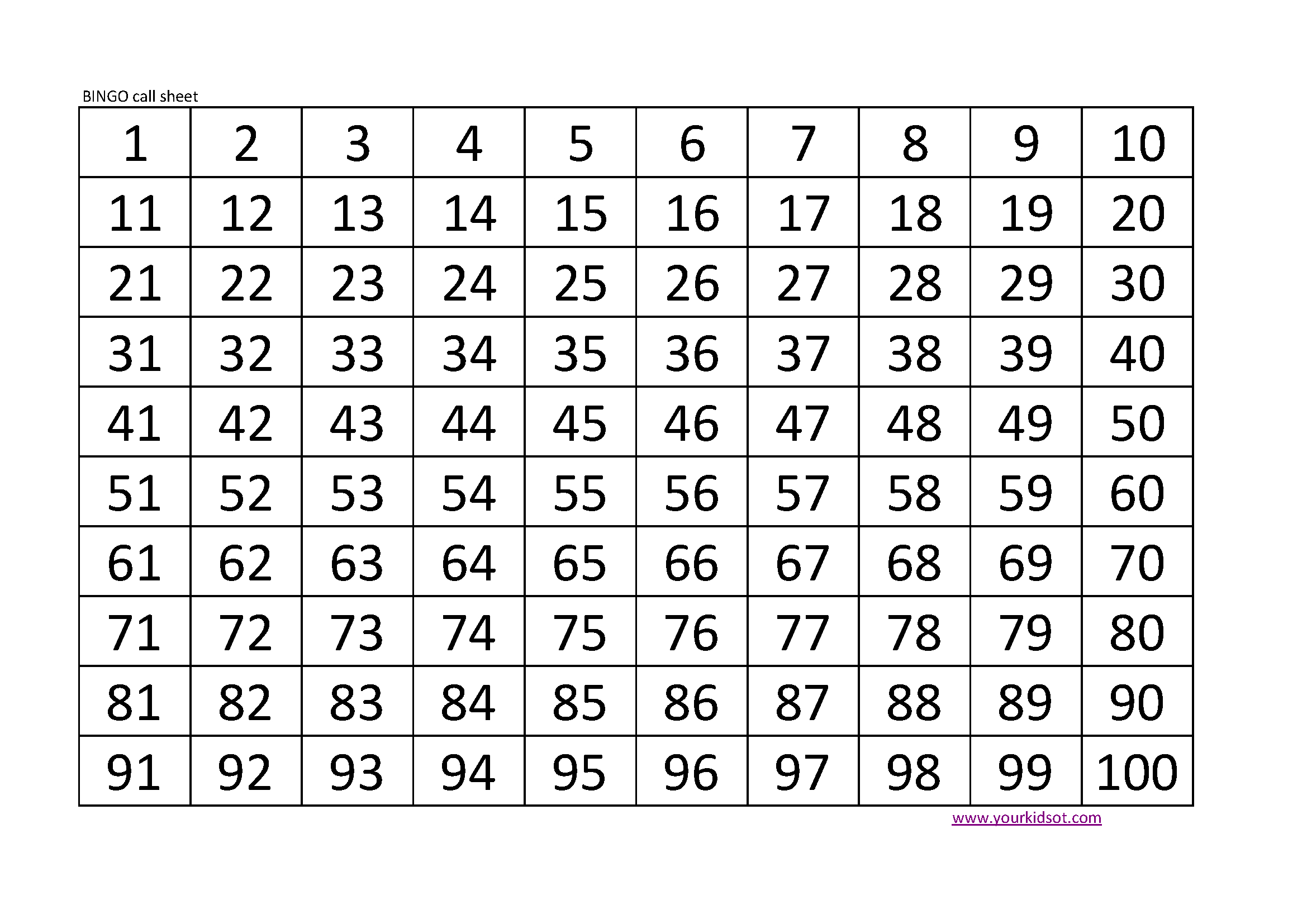 Free Printable Bingo! throughout FREE Printable Bingo Call Sheet