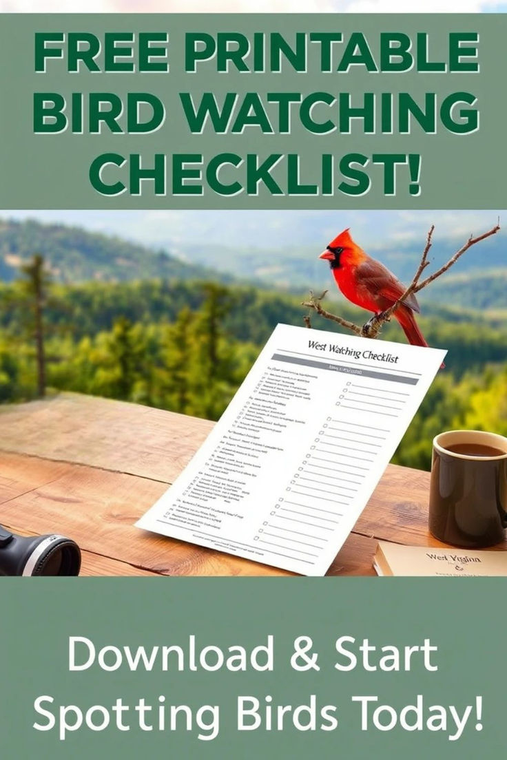 Free Printable Bird Watching Checklist For West Virginia! 🐦✓ within FREE Printable Bird Watching Checklist